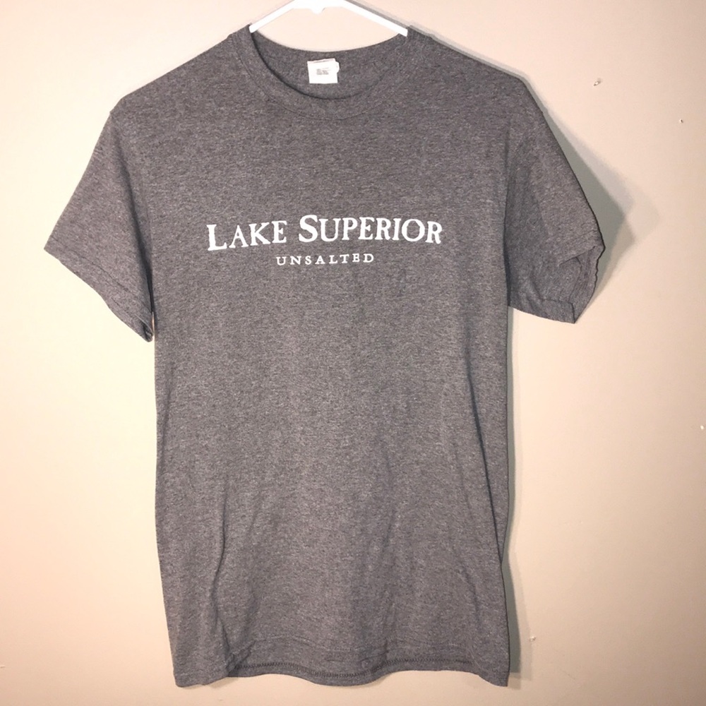 Lake Superior Unsalted Grey T-Shirt Size Small